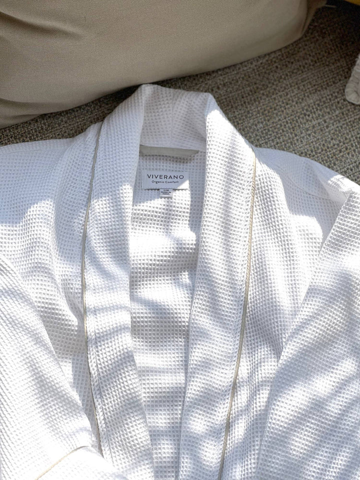 Viverano Organics - Women's Organic Waffle Weave Bath & Spa Robe (3 Colors)