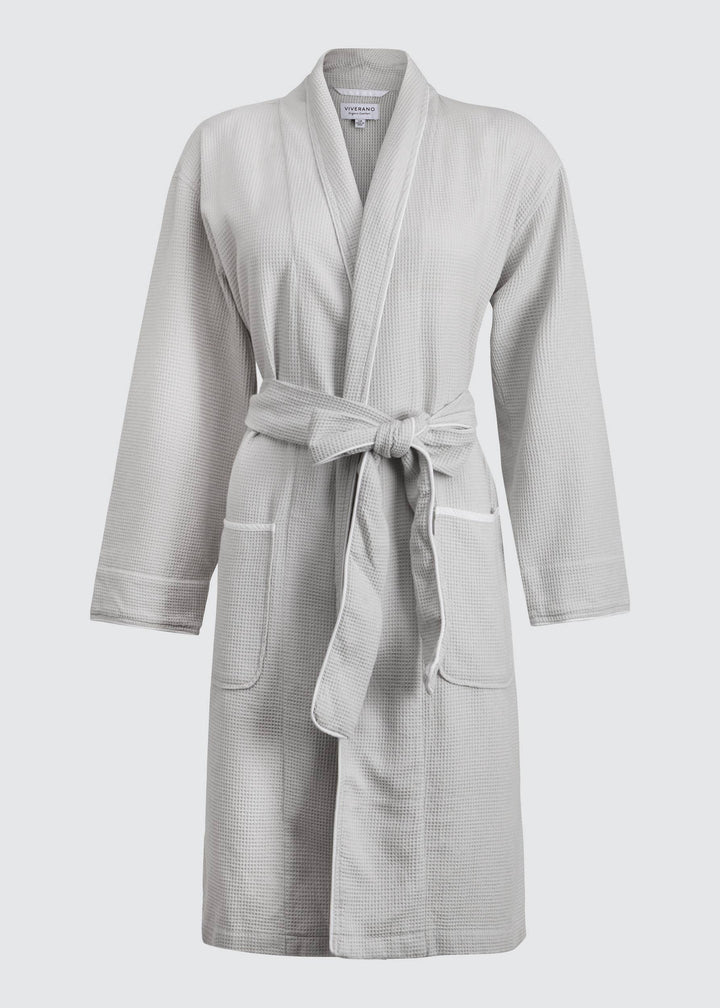 Viverano Organics - Women's Organic Waffle Weave Bath & Spa Robe (3 Colors)