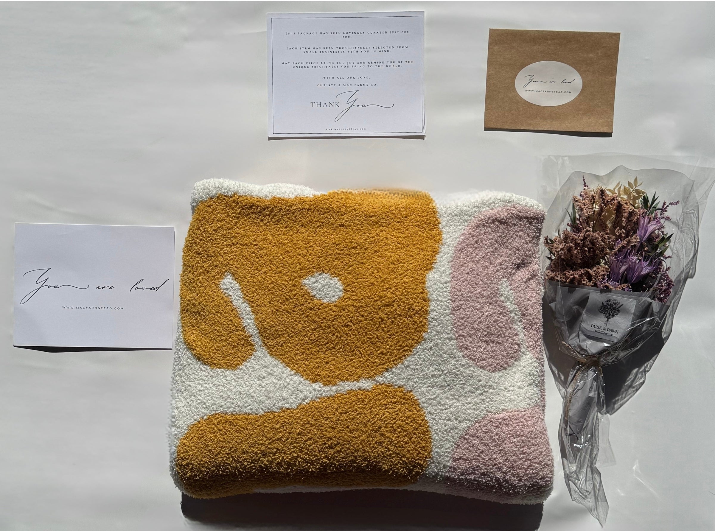 Cozy Blanket, Forever Flowers and Plantable Card Care Packages