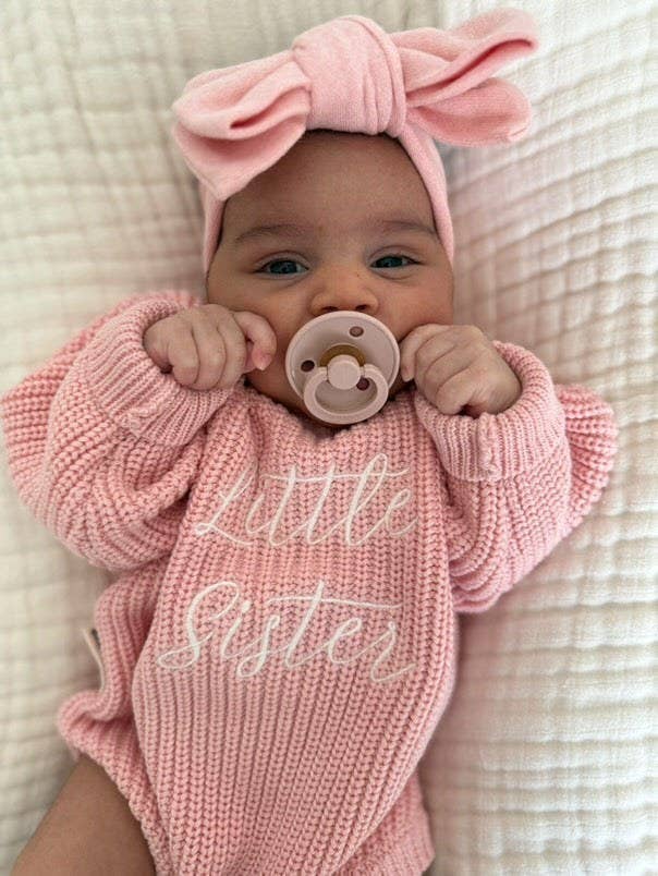 Brave Little Lamb the Label - Sibling Announcement Romper