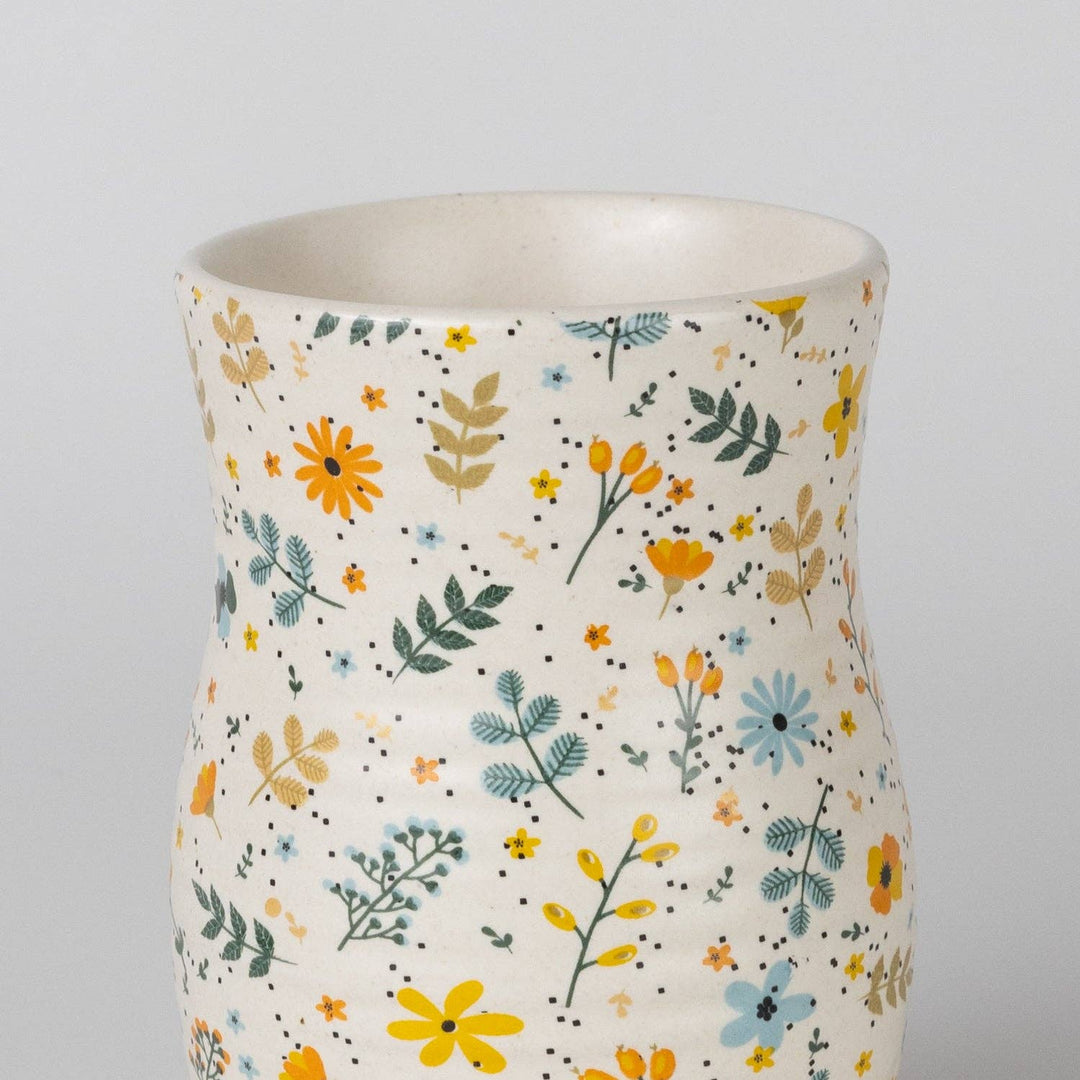 Ten Thousand Villages - Tula Floral Ceramic Tumbler