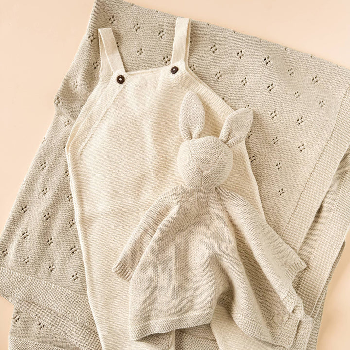 The Blueberry Hill - Blanket Bunny Lovey Birch Cotton Baby Gift Spring Summer