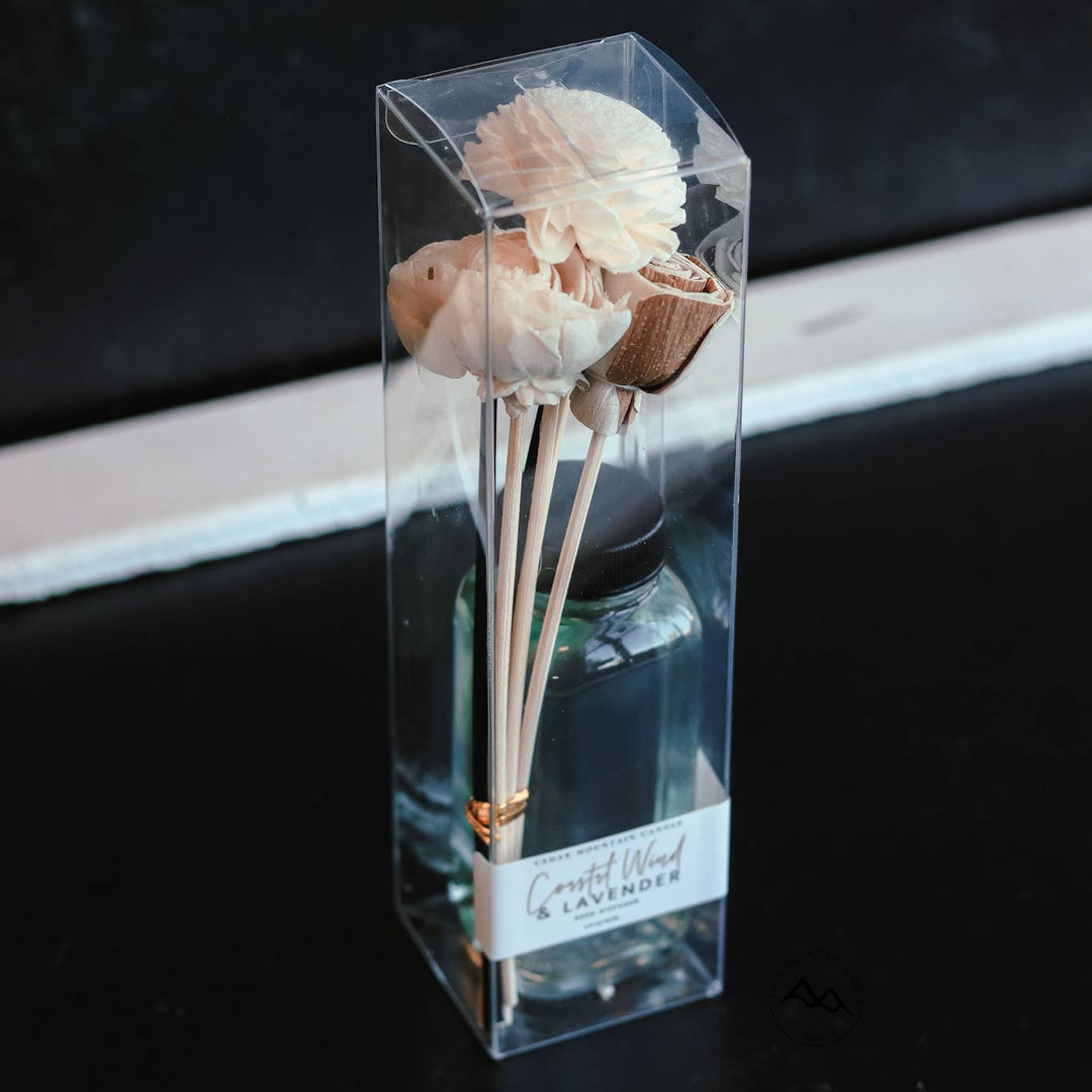 Cedar Mountain Candle - Sweet Vanilla Cinnamon - Flower Reed Diffuser