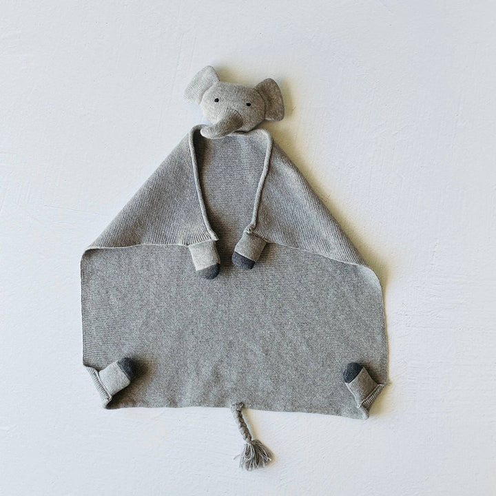 Viverano Organics - Elephant - Organic Baby Lovey Security Blanket Cuddle Cloth