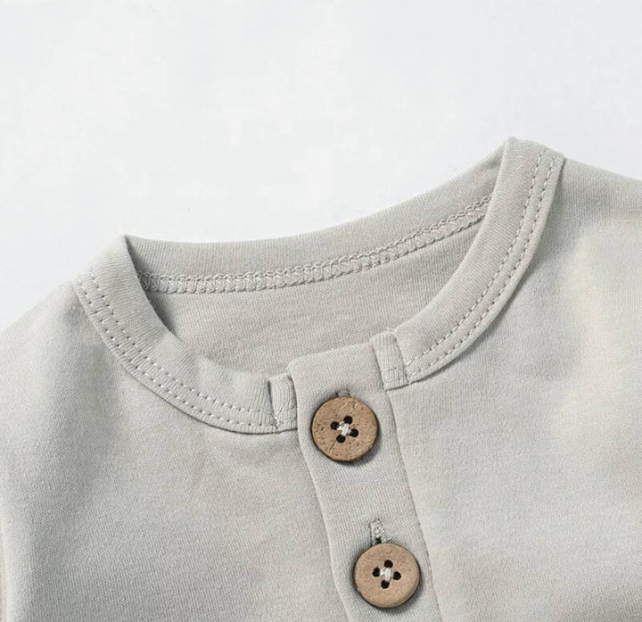 Boho + Babe - Organic Cotton Button Baby Romper