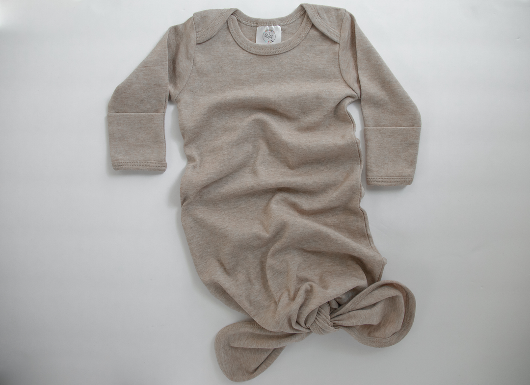 Wonderfully Made - Baby Knotted Gown - Heather Colors