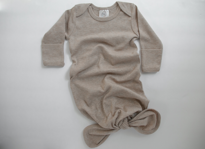 Wonderfully Made - Baby Knotted Gown - Heather Colors
