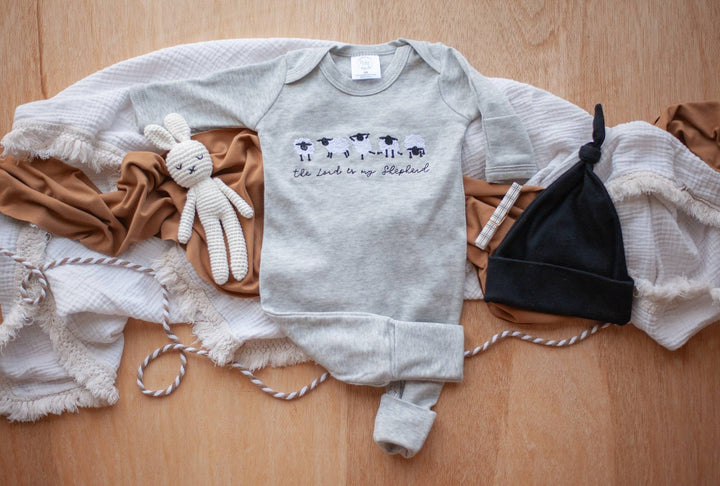 Wonderfully Made - Baby Boy Romper | The Lord Is My Shepherd - Sheep