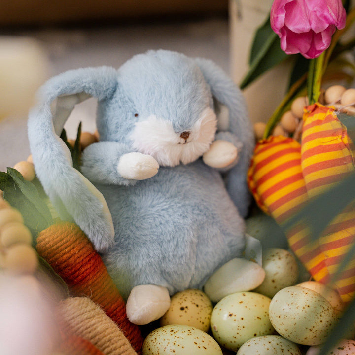 Bunnies By the Bay - Tiny Nibble 8" Bunny Very Soft- Maui Blue Perfect for Easter, Hospital Gifts, Children Gifts, Chronic Illness Gifts, Meaningful Gifts
