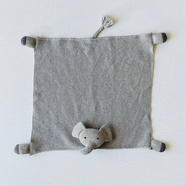 Viverano Organics - Elephant - Organic Baby Lovey Security Blanket Cuddle Cloth