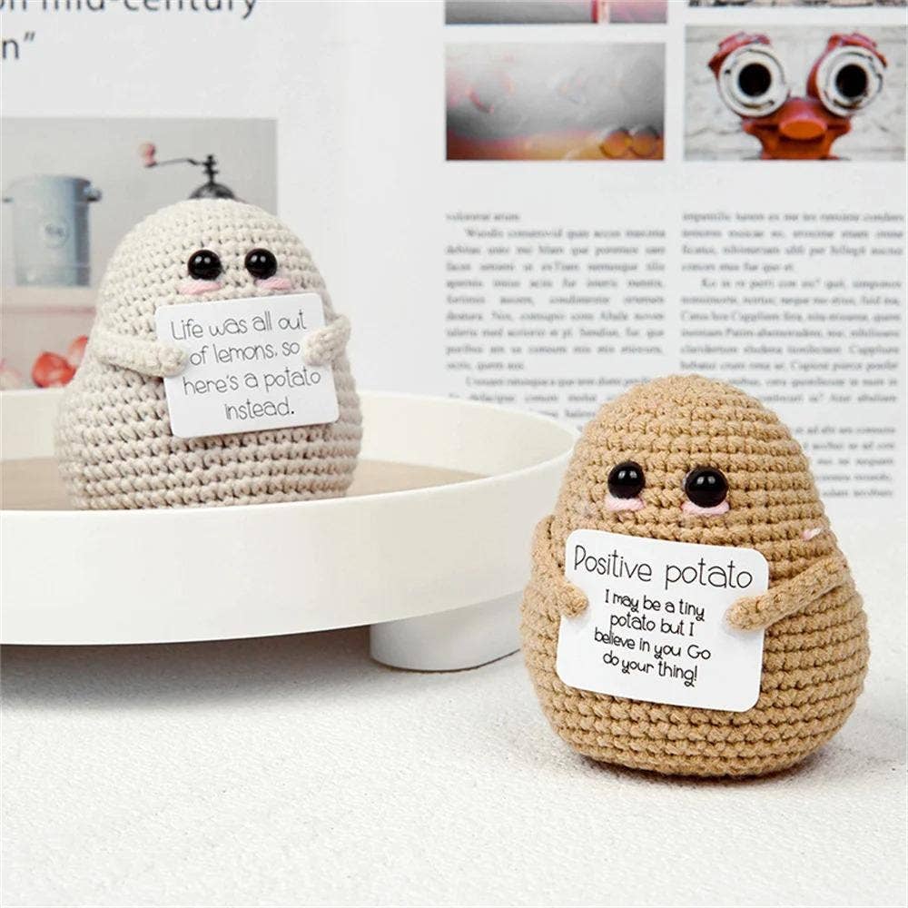 TOMOPOD LLC - Handmade Crochet Positive Potato, Cute Amigurumi Potato