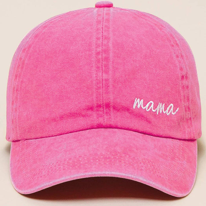 BUNDLE TRIO:PINK MAMA Mama Lettering Embroidery Baseball Cap, Mama Lettering Embroidery Baseball Cap,  Cream & Pink Floral 40oz Tumbler
