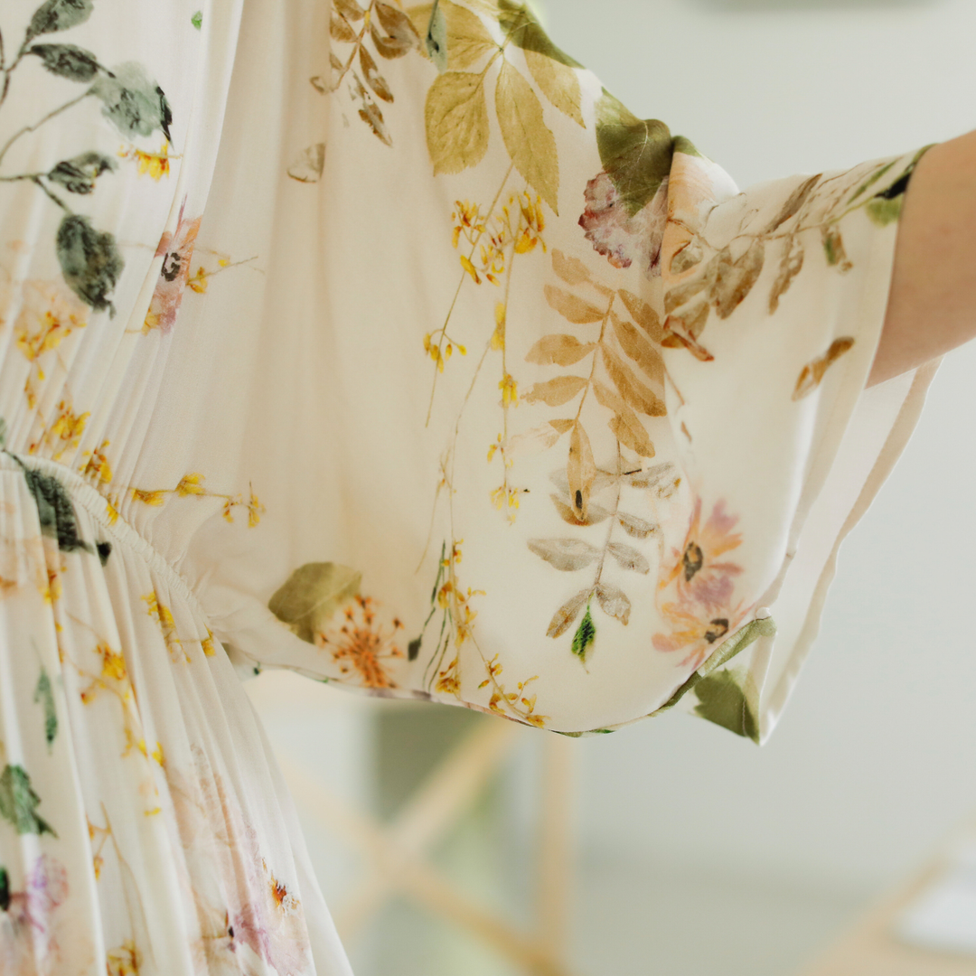 DrifWoo - Blossom Floral Print Nightshirt  Pajamas Dress for Fall