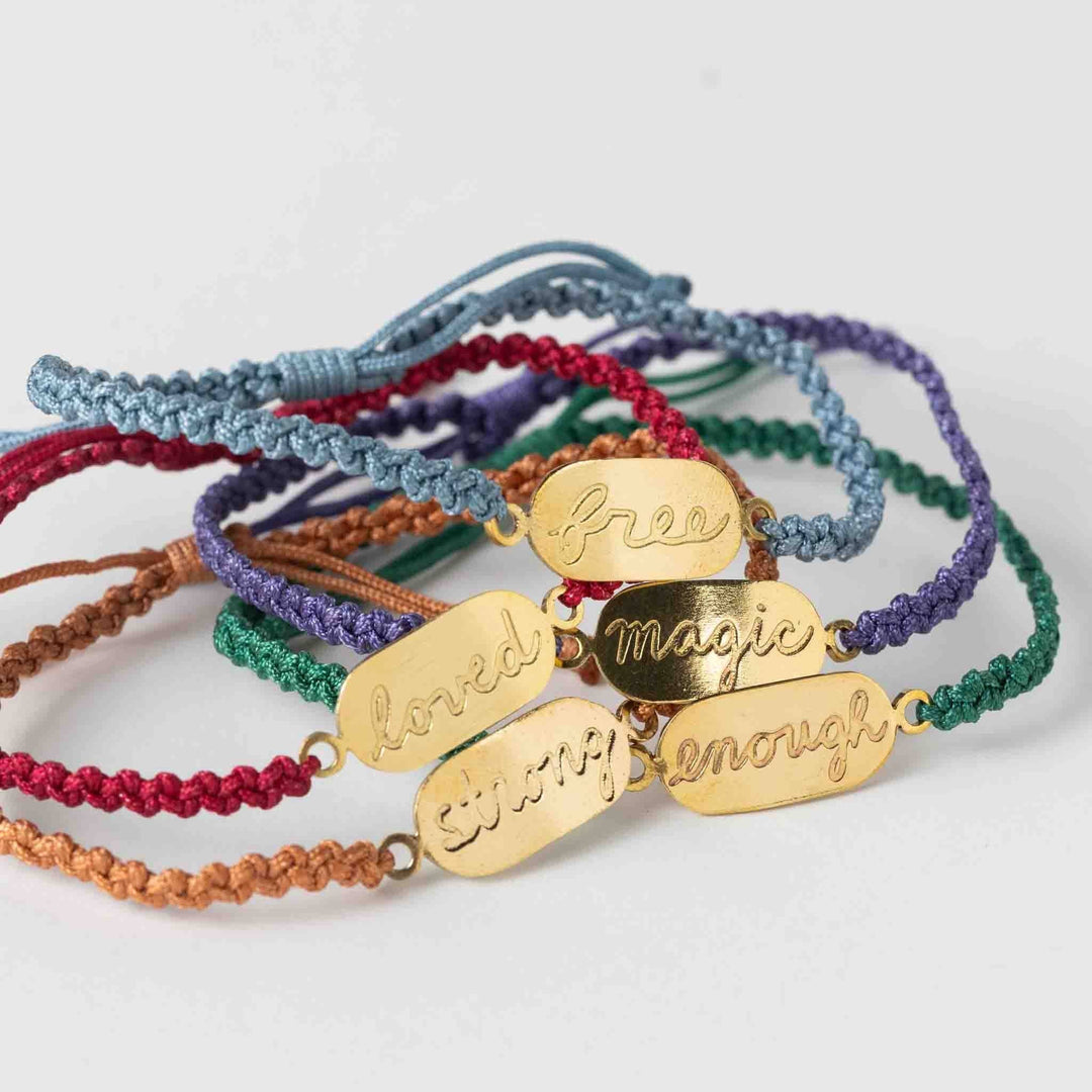 Ten Thousand Villages - Affirmation Bracelet - You Are Loved