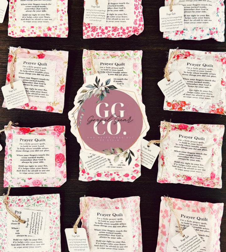 Gospel Gear Co - Floral Pink Pocket Prayer Quilt