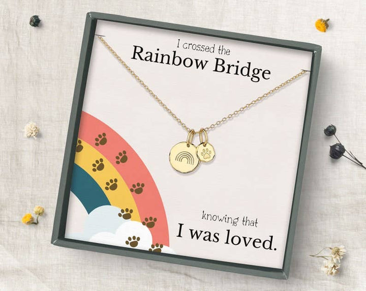 hope love shine - In Memory Of Loss Dog Remembrance Memorial Interlocking Circles Dainty Necklace