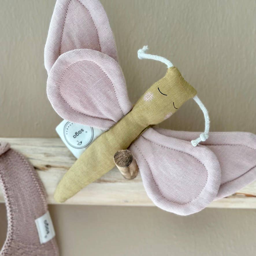 Saga Copenhagen - Activity Baby - Butterfly - Misty Rose - 100% Organic Cotton