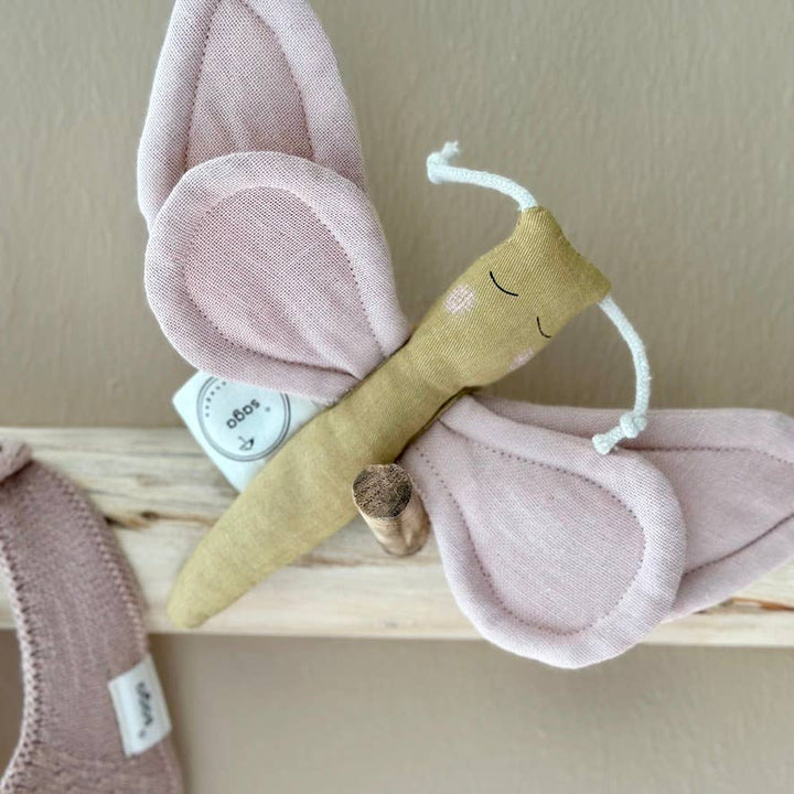 Saga Copenhagen - Activity Baby - Butterfly - Misty Rose - 100% Organic Cotton