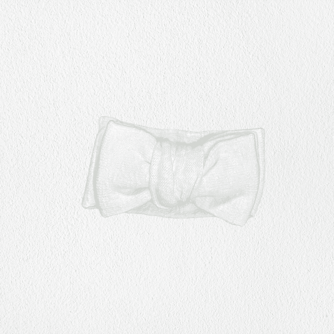 Brave Little Lamb the Label - Knit Bow Headband | Textured Cloud