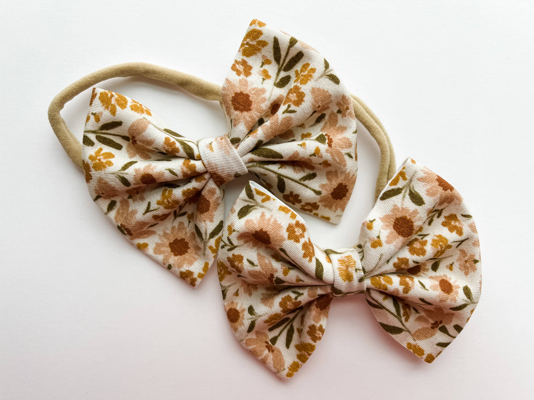 Boho + Babe - Baby Bow Headband - Floral Garden