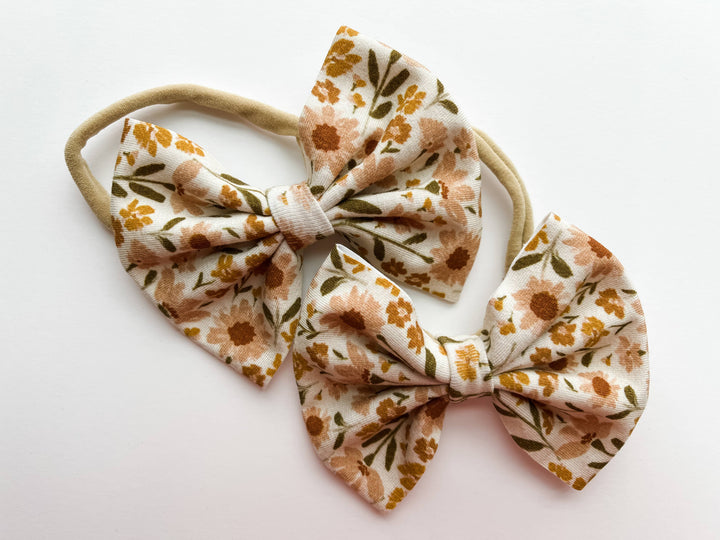 Boho + Babe - Baby Bow Headband - Floral Garden