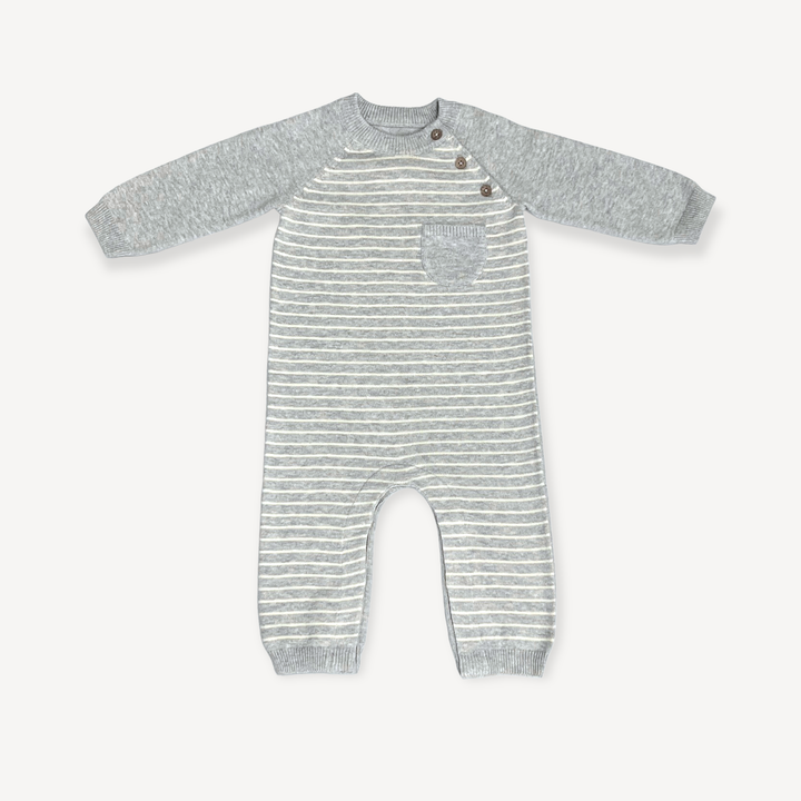 Viverano Organics - Milan Side Button & Pocket Knit Baby Jumpsuit (Organic)