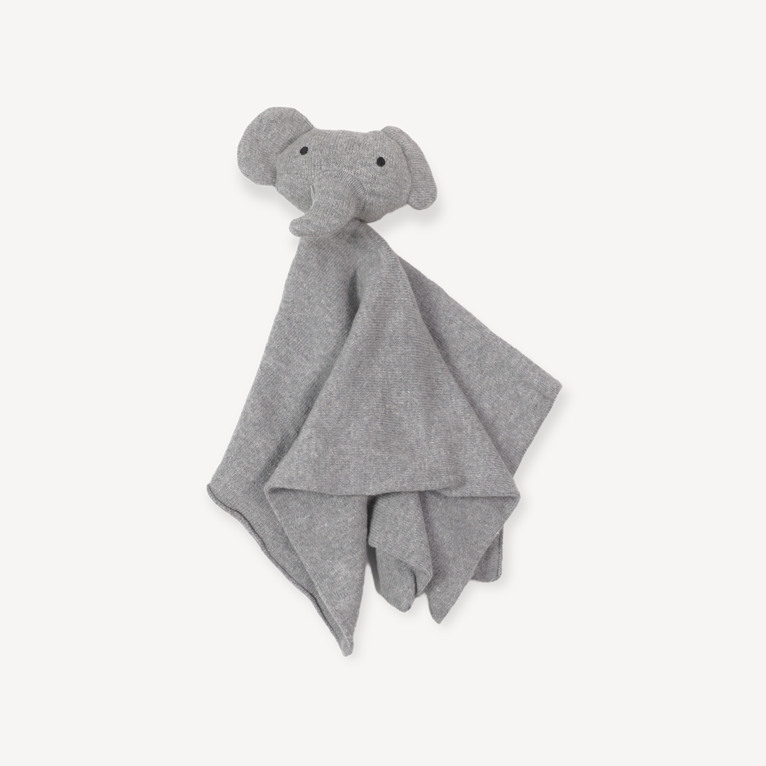 Viverano Organics - Elephant - Organic Baby Lovey Security Blanket Cuddle Cloth