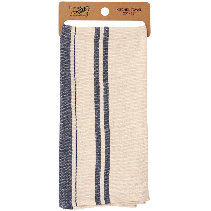 Primitives by Kathy - Cream Blue Stripe Kitchen Towel