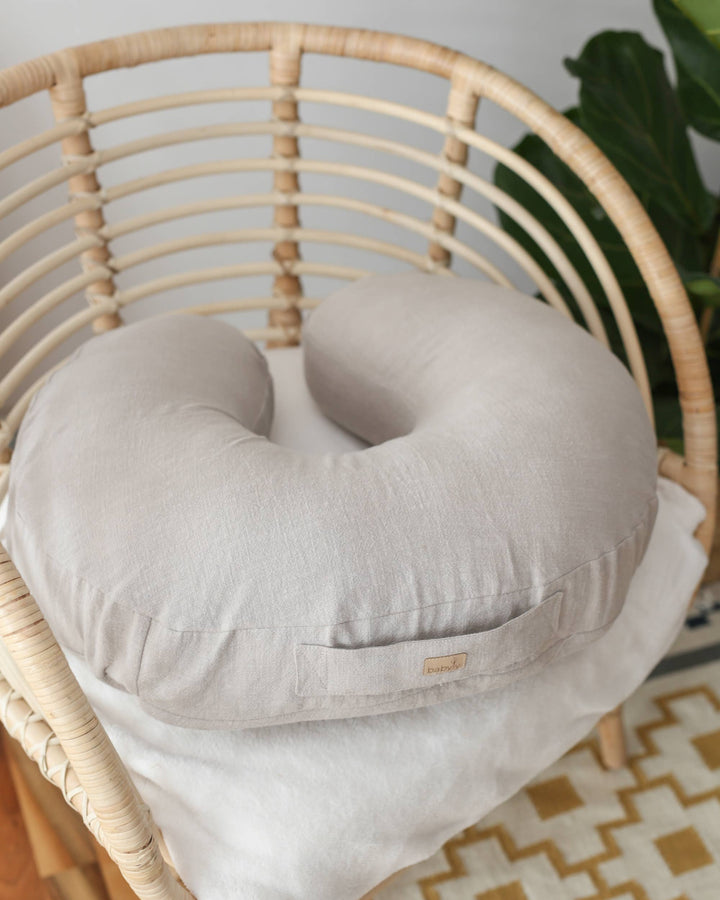 BABYLY - Linen nursing pillow, breast feeding pillow - 3 colors