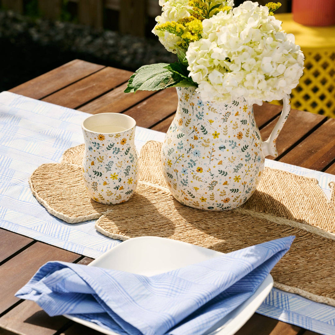 Ten Thousand Villages - Tula Floral Ceramic Pitcher