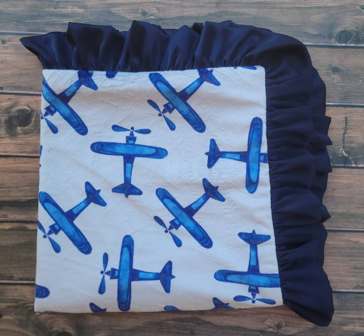 Cuddle Couture - Navy Airplanes