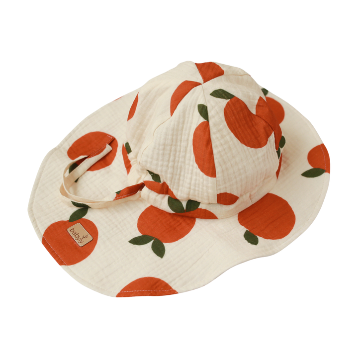 BABYLY - Muslin kids baby hat -summer sun bucket hat for kids