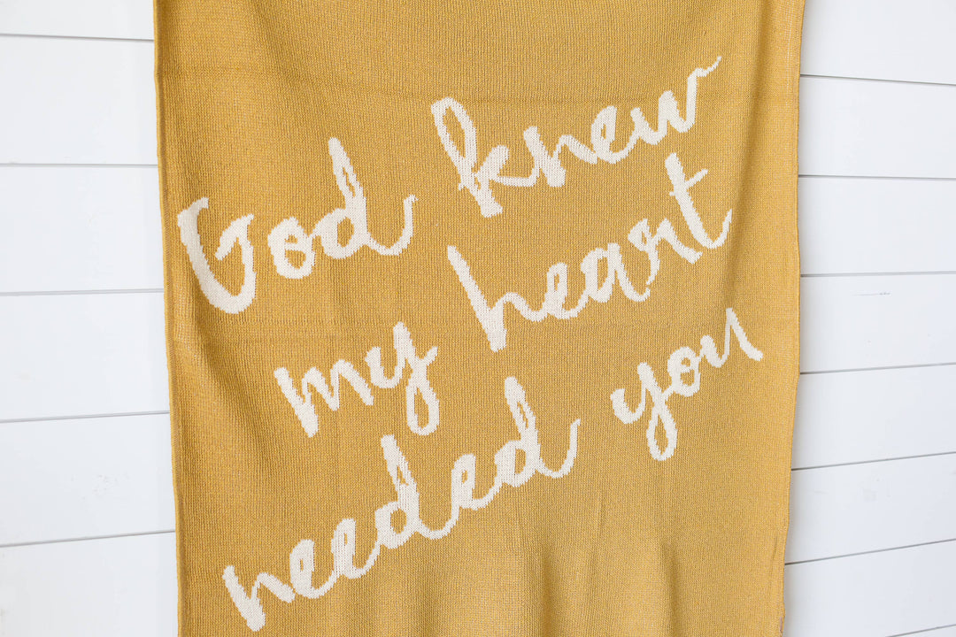 Modern Burlap - Made in the USA | God Knew My Heart Needed You Throw