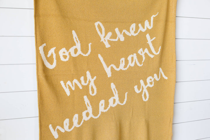 Modern Burlap - Made in the USA | God Knew My Heart Needed You Throw