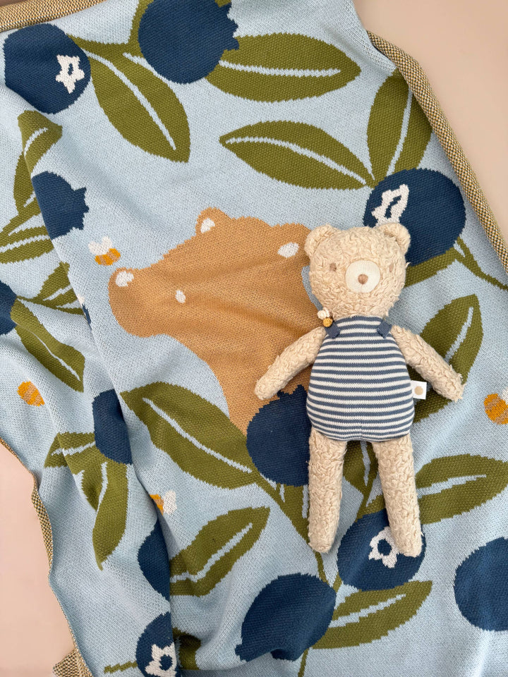 The Blueberry Hill - Bear Beekeeper Plushie Bee Baby Kids Toy Spring Summer Gift