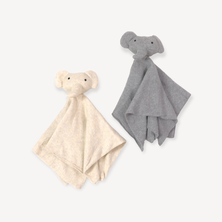 Viverano Organics - Elephant - Organic Baby Lovey Security Blanket Cuddle Cloth