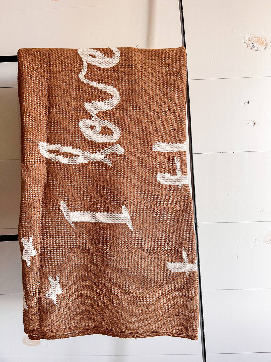Modern Burlap - Made in the USA | To the moon and back Throw Blanket
