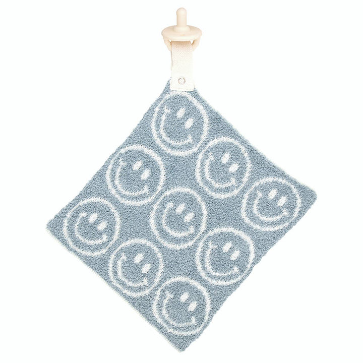 Stephan Baby by Creative Brands - Plush Pacifier Blankie - Smiley Faces