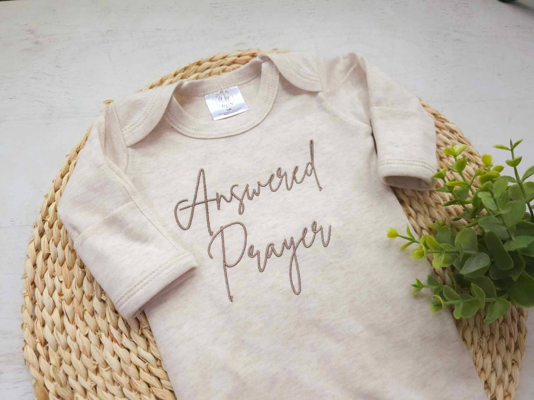 Wonderfully Made - Baby Romper | Answered Prayers Oatmeal