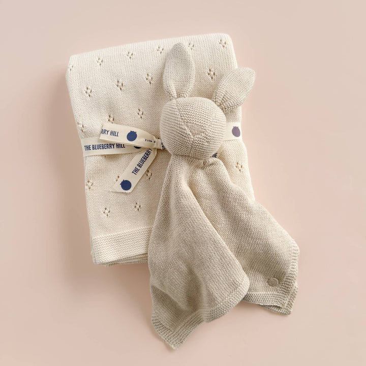 The Blueberry Hill - Blanket Bunny Lovey Birch Cotton Baby Gift Spring Summer