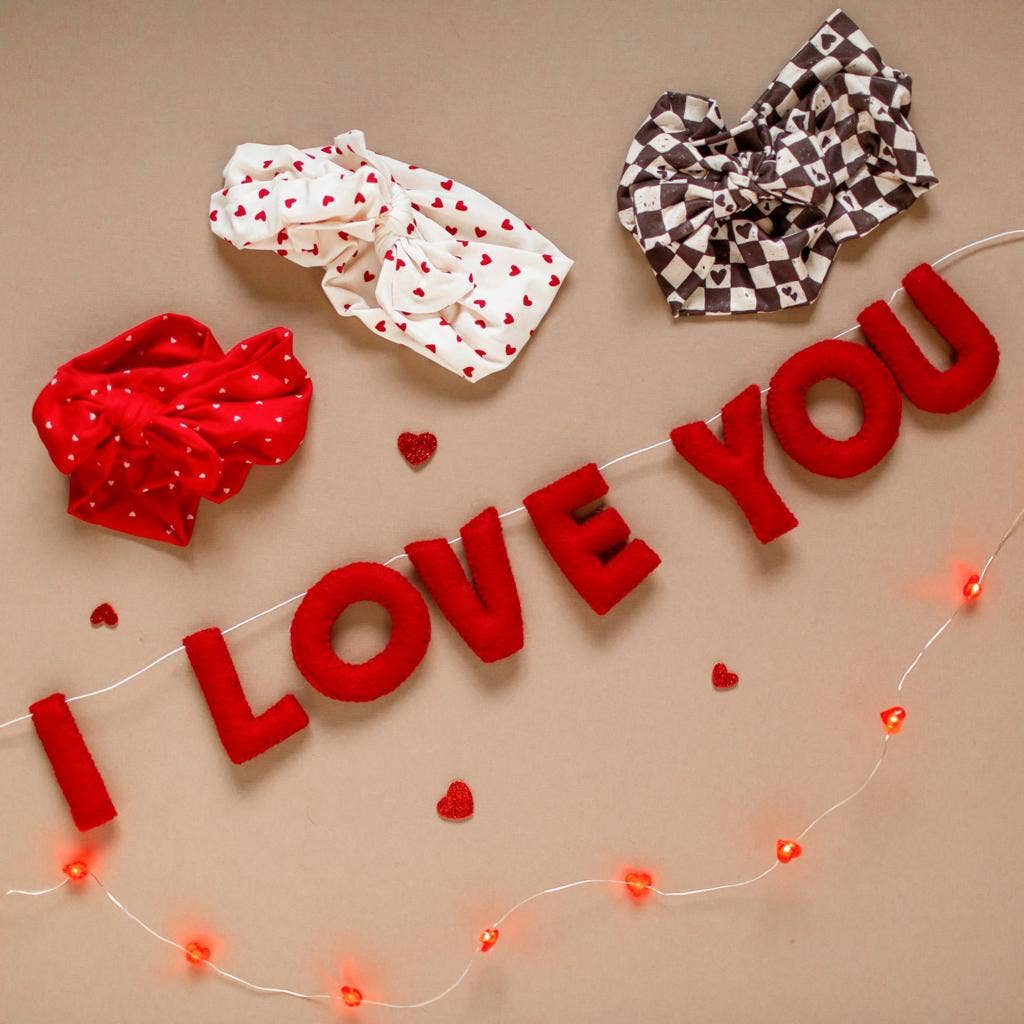 Joy Felts - I LOVE YOU - Wool Letter Garland - Regular Size Letter