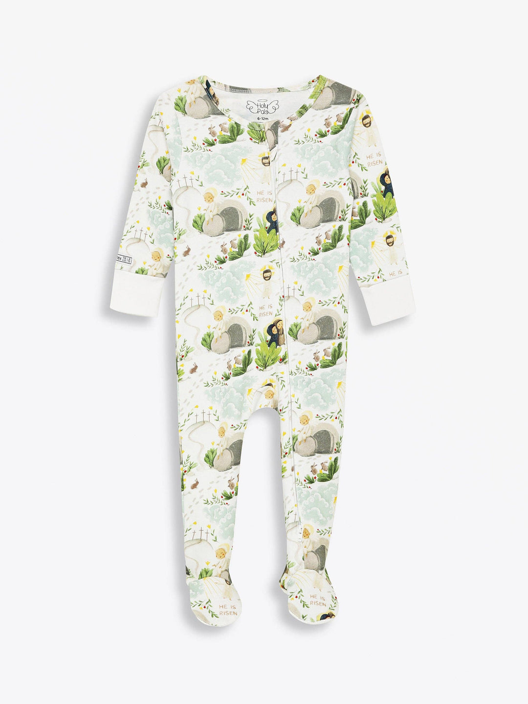 Holy Pals - He Is Risen PJ Footed Onesie Cotton