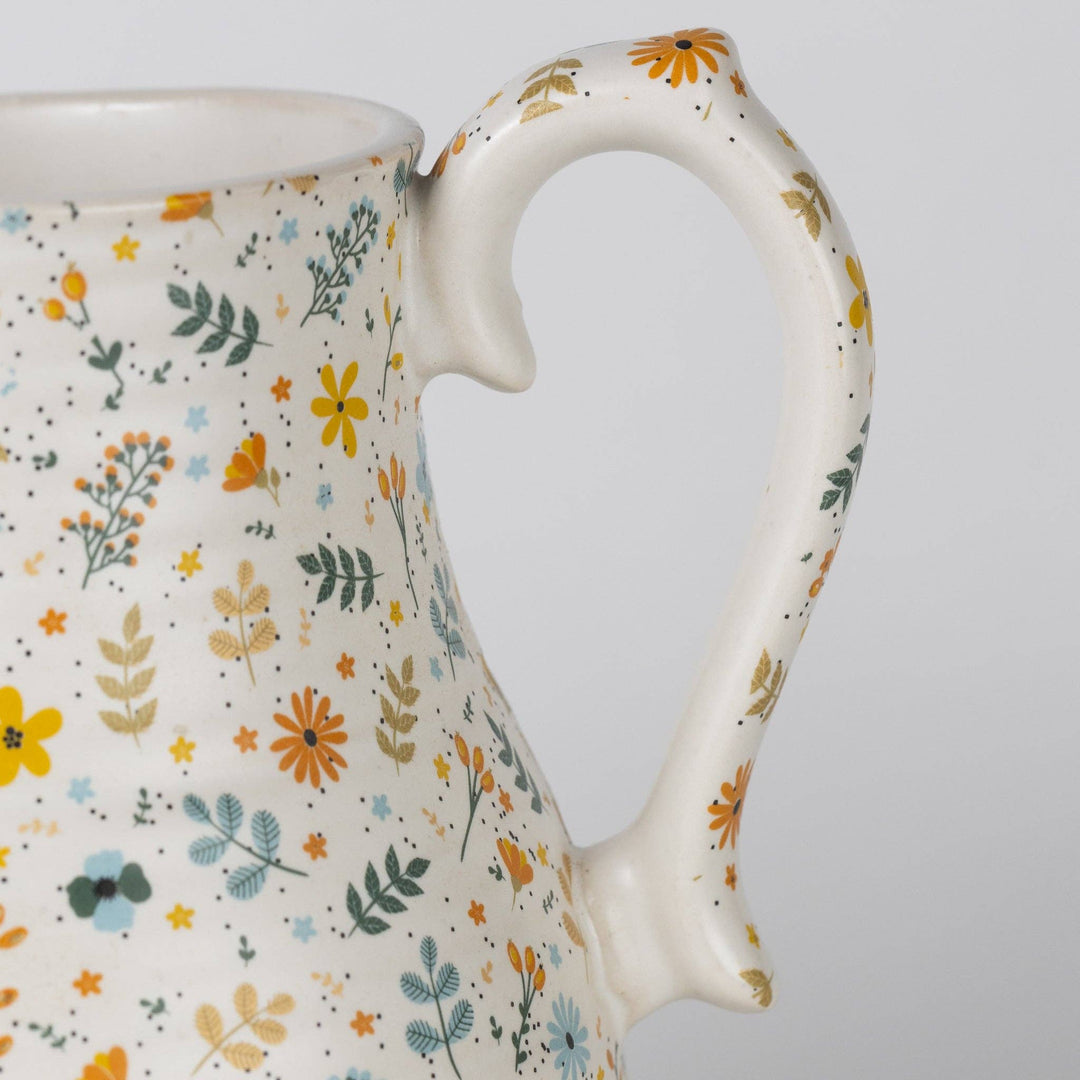 Ten Thousand Villages - Tula Floral Ceramic Pitcher