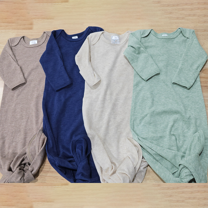 Wonderfully Made - Baby Knotted Gown - Heather Colors