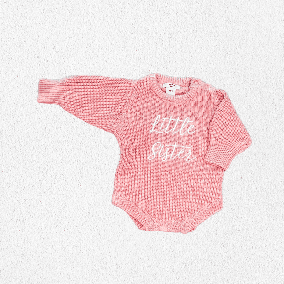 Brave Little Lamb the Label - Sibling Announcement Romper