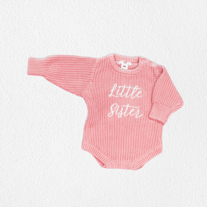 Brave Little Lamb the Label - Sibling Announcement Romper