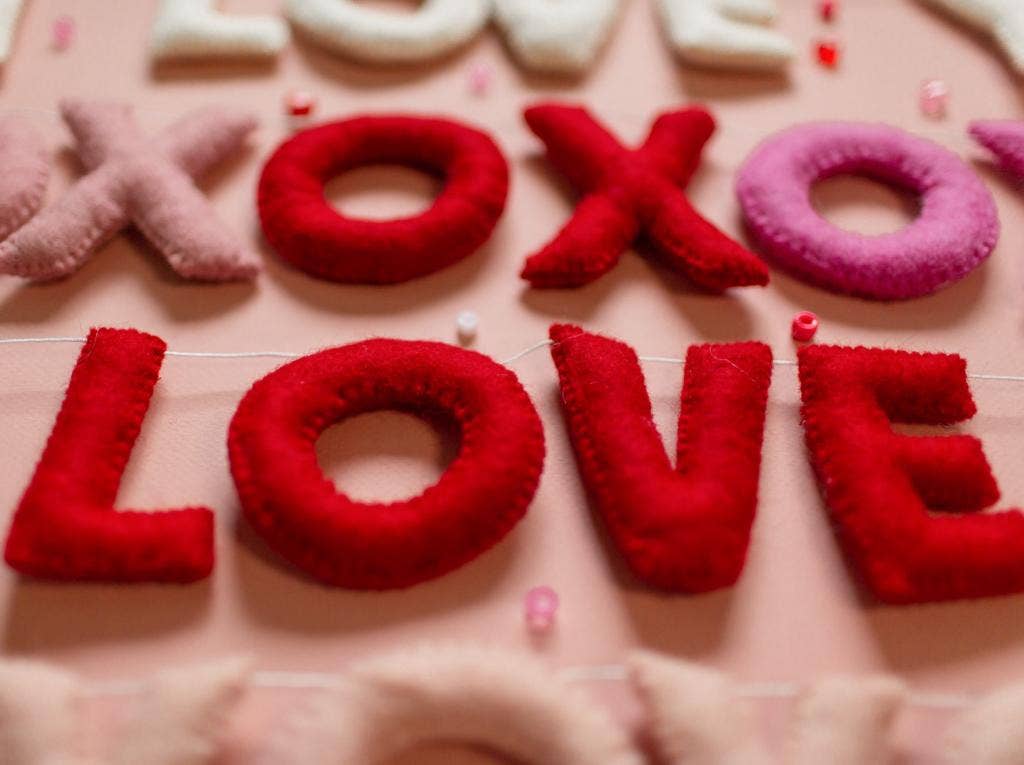 Joy Felts - I LOVE YOU - Wool Letter Garland - Regular Size Letter
