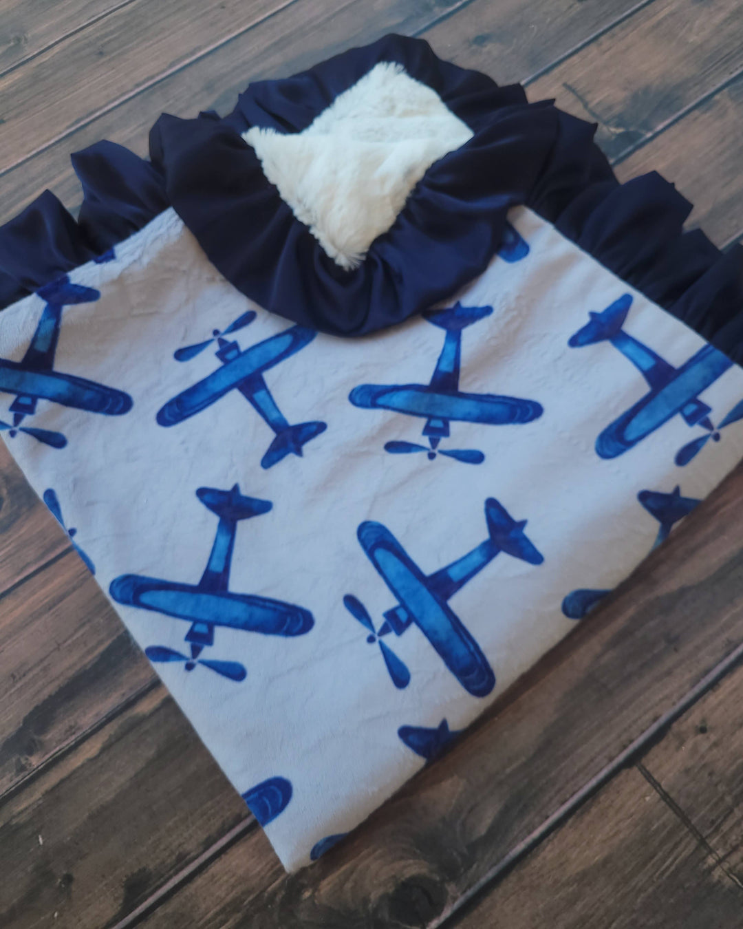 Cuddle Couture - Navy Airplanes