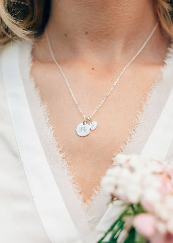 hope love shine - In Memory Of Loss Dog Remembrance Memorial Interlocking Circles Dainty Necklace