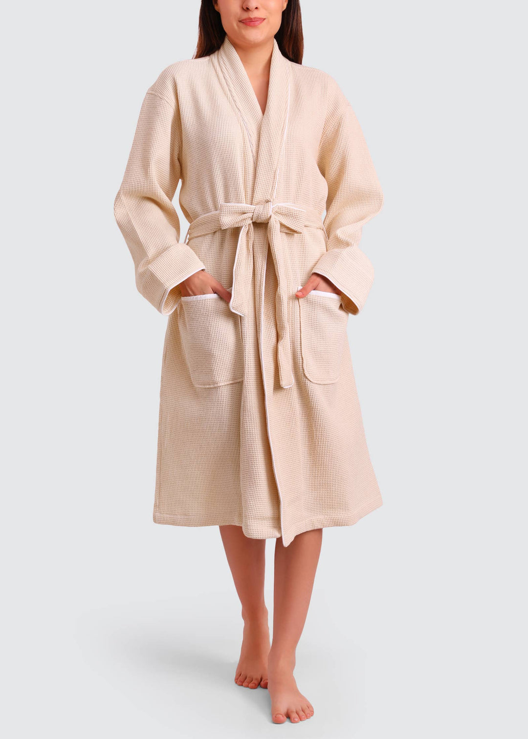 Viverano Organics - Women's Organic Waffle Weave Bath & Spa Robe (3 Colors)